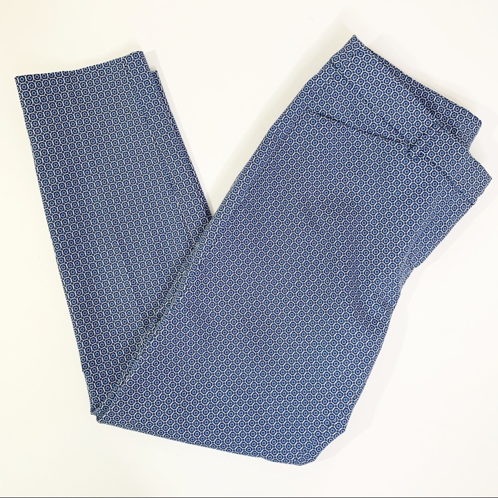 ADRIENNE VITTADINI Blue & White Ankle Trousers - Picture 5 of 8
